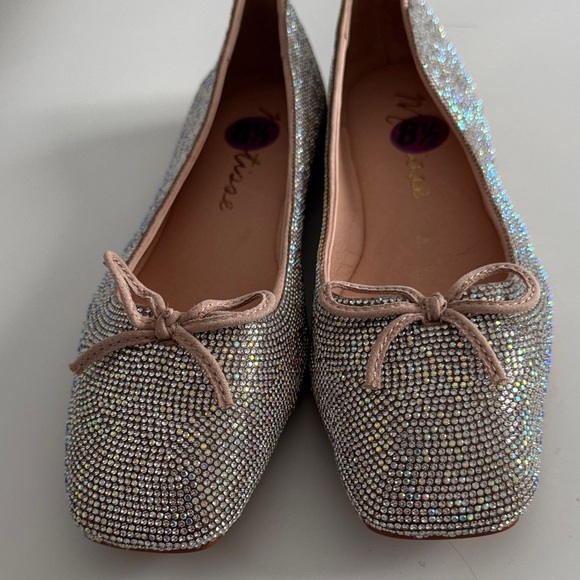 Matisse Silver Rhinestone Flats - Picture 1 of 6